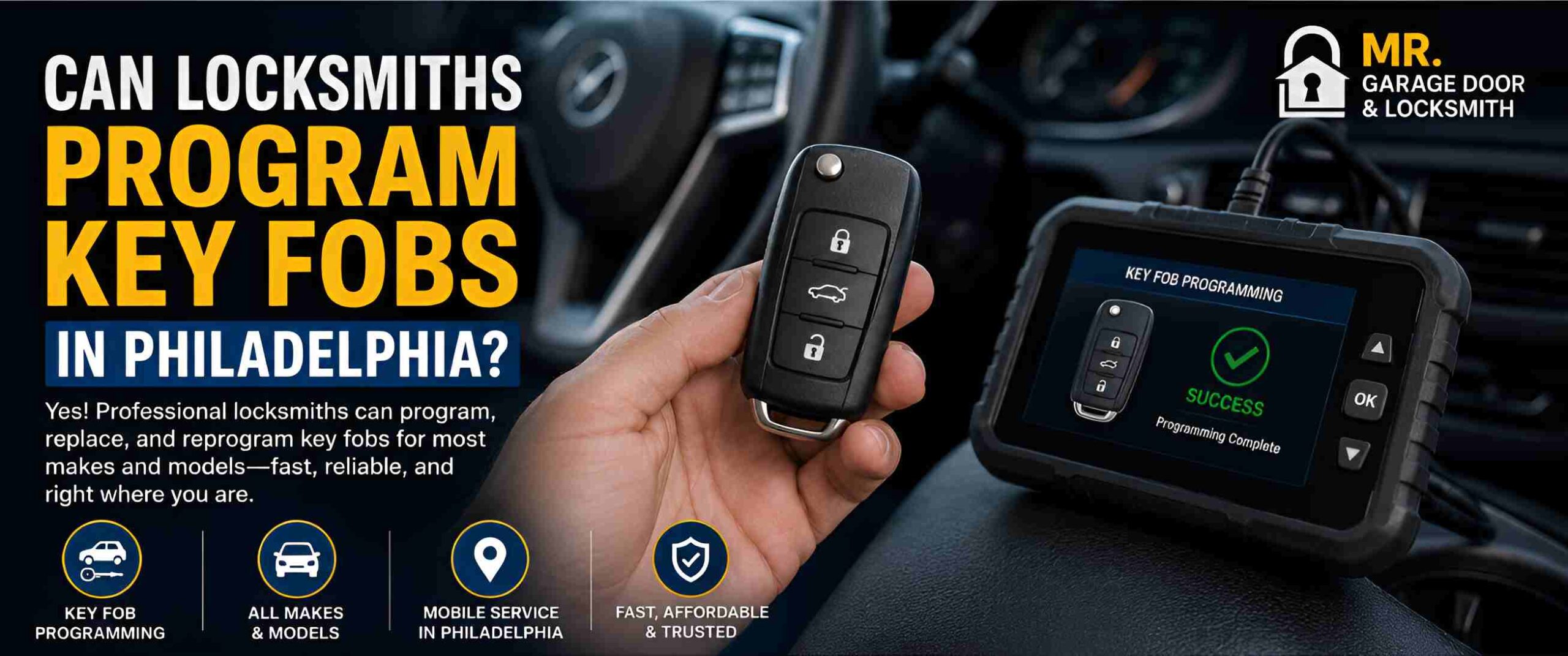 Can Locksmiths Program Key Fobs in Philadelphia